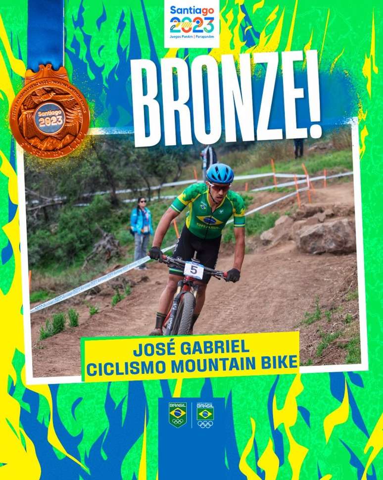 José Gabriel conquista a medalha de bronze no Mountain Bike nos Jogos Pan-Americanos 