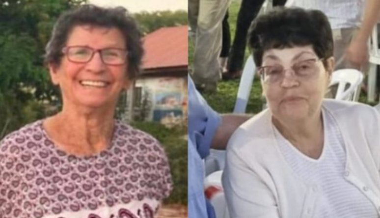 Da esquerda para direita:  Nurit Cooper, 80 anos, e Yocheved Lifshitz, 85. A imprensa israelense aponta as idosas como as mulheres libertadas pelo Hamas nesta segunda-feira, 23. 