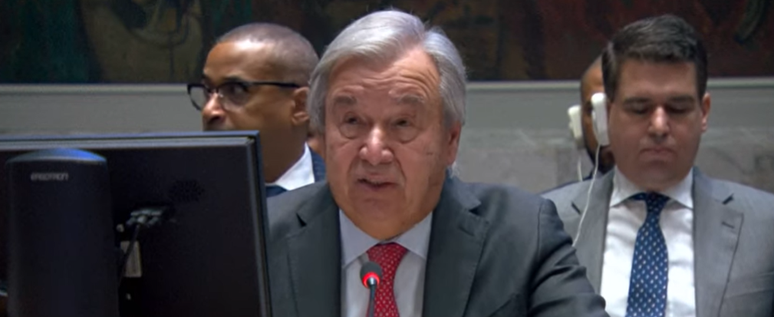 O secretário-geral da Organização das Nações Unidas (ONU), Antonio Guterrez 