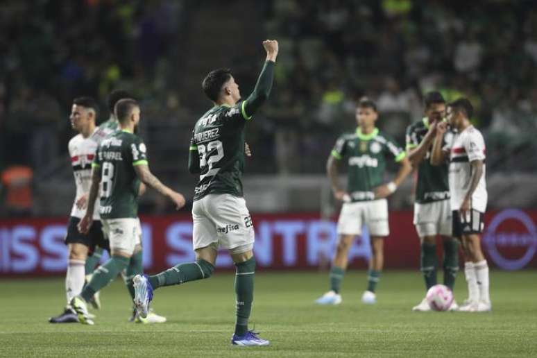Piquerez marcou o terceiro gol do Palmeiras na partida.