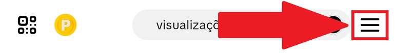 Procure pelo símbolo com as três linha na parte de cima da tela do TikTok