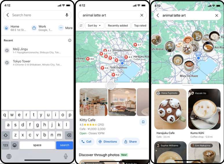 Google Maps encontra lugares com base em buscais visuais (Imagem: Reprodução/Google)