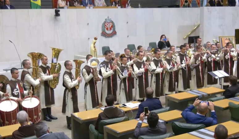 O grupo Arautos do Evangelho foi homenageado na Alesp na última segunda-feira, 23