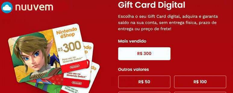 Nintendo eShop - Gift Card Digital para Nintendo Switch