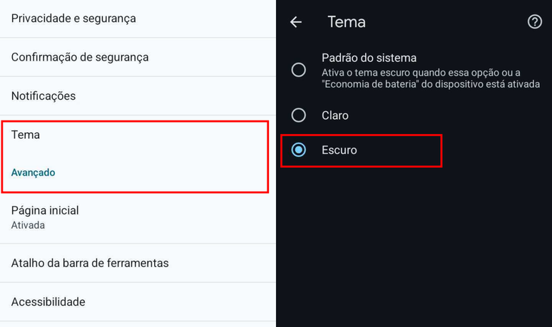 Como alterar a página inicial do Google Chrome?