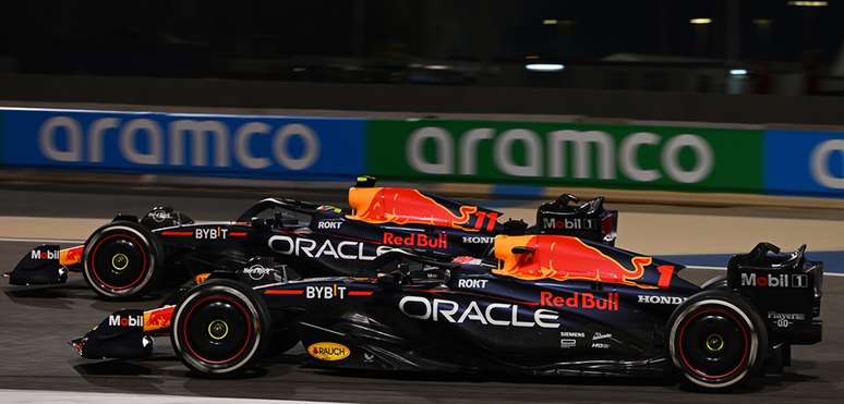 Perez e Verstappen no Bahrein. Agora, não tem limitação de tempo para desenvolvimento