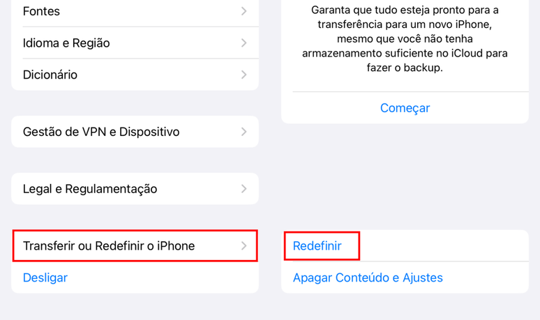 Para resetar o iPhone, é necessário acessar o aplicativo “Ajustes” (Imagem: Captura de tela/Fabrício Calixto/Canaltech)