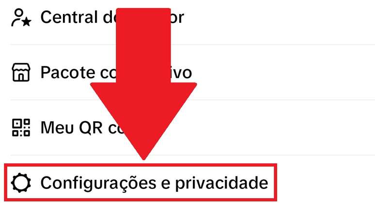 Aperte na última opção