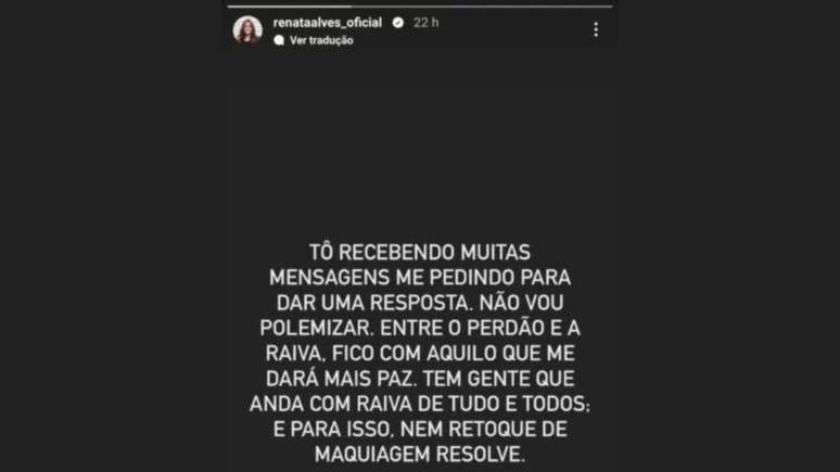 Renata Alves makes a suggestion after Britto Jr’s controversial speech: ‘Anger towards everything and everyone’