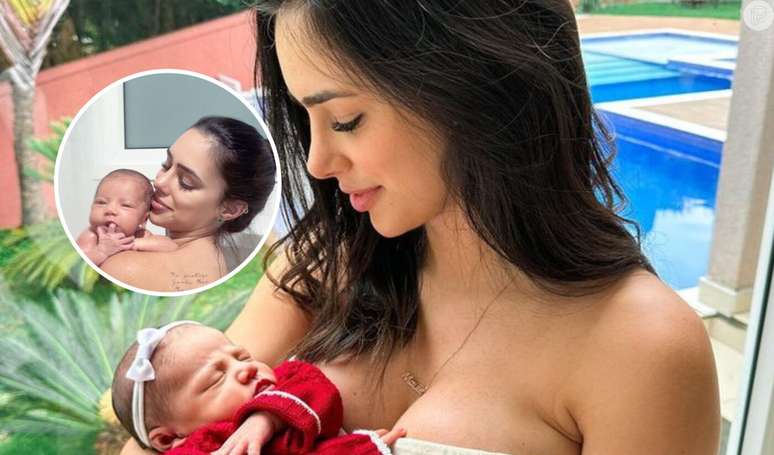 Bruna Biancardi shows moments of intimacy with her daughter Mavie and a tattoo steals the show.  Photos!