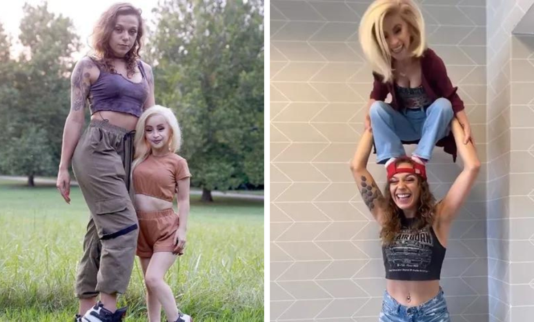 The girlfriend of a 1.06 m tall model is mistaken for a pedophile