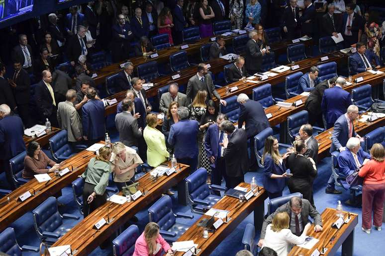 Plenário do Senado Federal durante sessão deliberativa ordinária