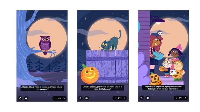 Google entra no clima de Halloween com fantasmas e novo doodle