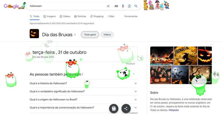 Google comemora Halloween com Doodle em formato de jogo