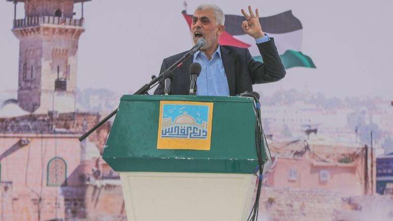 Yahya Sinwar, chefe do Hamas em Gaza, foi declarado um dos principais alvos de Israel.