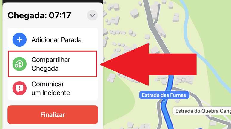 Voc&ecirc; pode compartilhar o seu trajeto em tempo real com seus contatos
