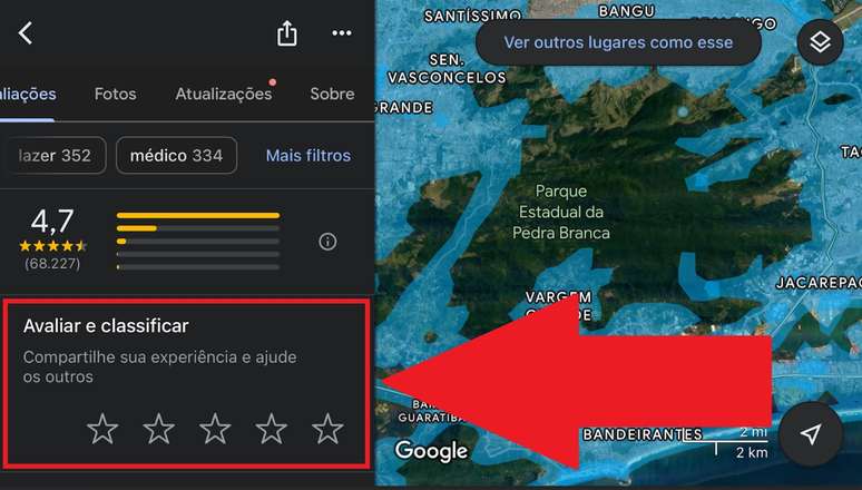 Voc&ecirc; tamb&eacute;m pode avaliar os locais que visitou