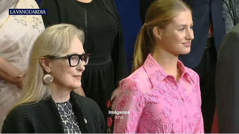Meryl Streep y la princesa heredera Leonor de España en la ceremonia de entrega de premios