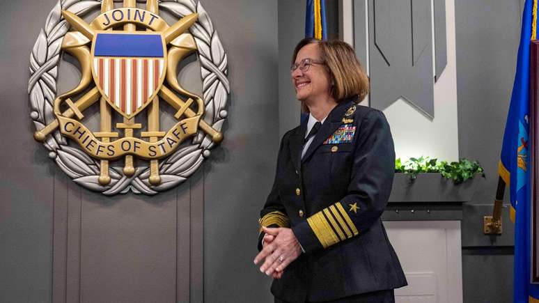 Who is the first woman to command the United States Navy