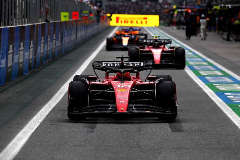 Charles Leclerc na classificação para o GP de São Paulo