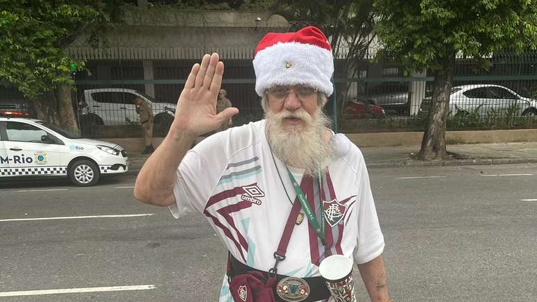 Papai Noel tricolor está empolgado para a final da Libertadores