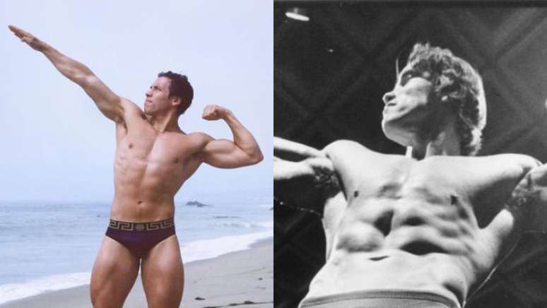 Joseph Baena, filho de Arnold Schwarzenegger e também fisiculturista, chamou a atenção pela semelhança com o pai.