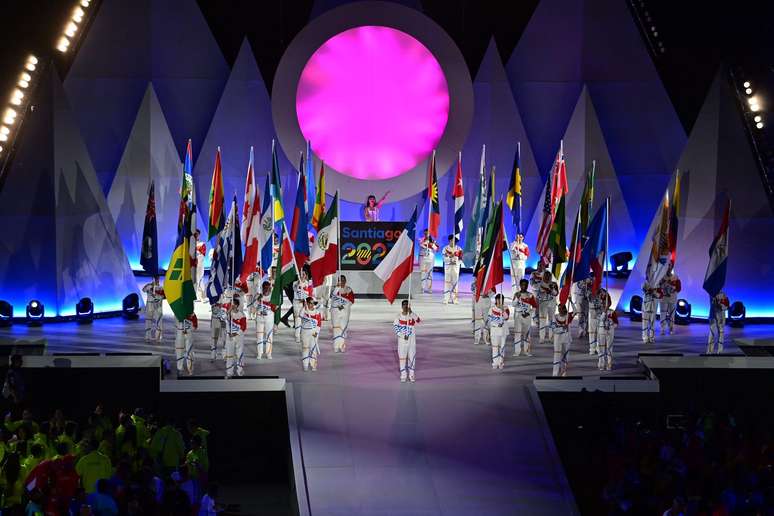 A festa dos Jogos Pan-Americanos (Photo by PABLO VERA/AFP via Getty Images)