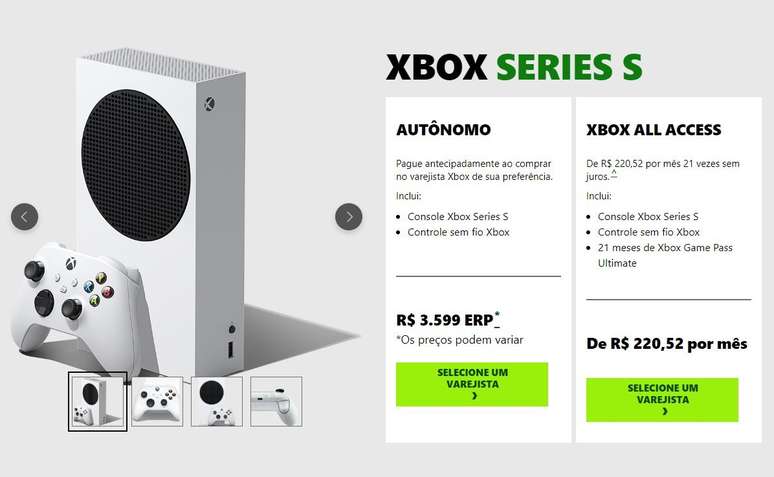 Xbox Series S fica mais caro no Brasil antes da Black Friday