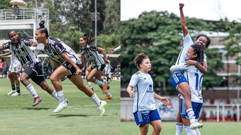 Atlético e Cruzeiro começam em vantagem por vaga na final do Campeonato Mineiro Feminino (Fotos: Daniela Veiga/Atlético e Gustavo Martins/Cruzeiro)