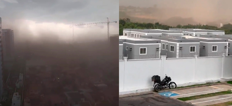 Vento causa 'tempestade de areia' e deixa imóveis encobertos em Manaus