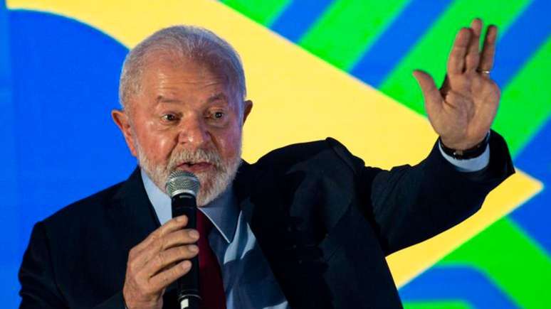 O presidente Luiz Inácio Lula da Silva durante a abertura do 6º Brasil Investment Forum (BIF 2023), no Palácio Itamaraty. (Crédito
