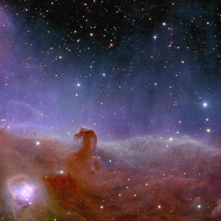 Nebulosa Cabeça de Cavalo observada pelo telescópio Euclid (Imagem: Reprodução/ ESA/Euclid/Euclid Consortium/NASA, image processing by J.-C. Cuillandre (CEA Paris-Saclay), G. Anselmi, CC BY-SA 3.0 IGO)