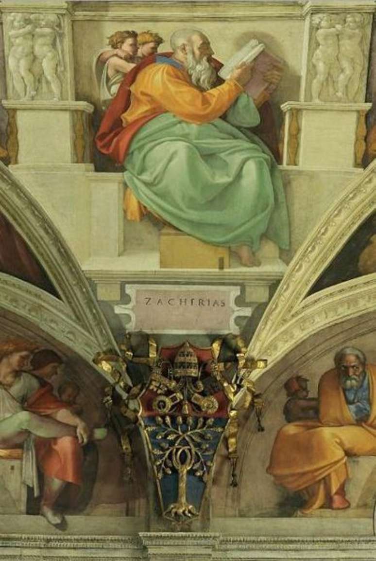 Pintura do profeta Zacarias por Michelangelo. (Fonte: WikimediaCommons/Reprodu&ccedil;&atilde;o)