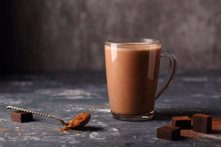 Chocolate quente proteico 