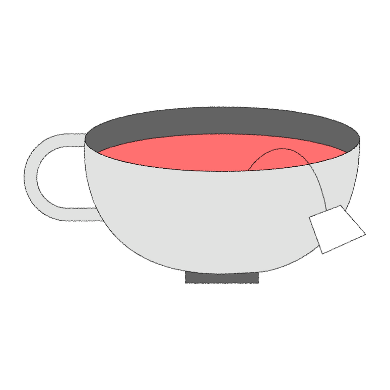 Ilustração de xícara de chá de hibisco