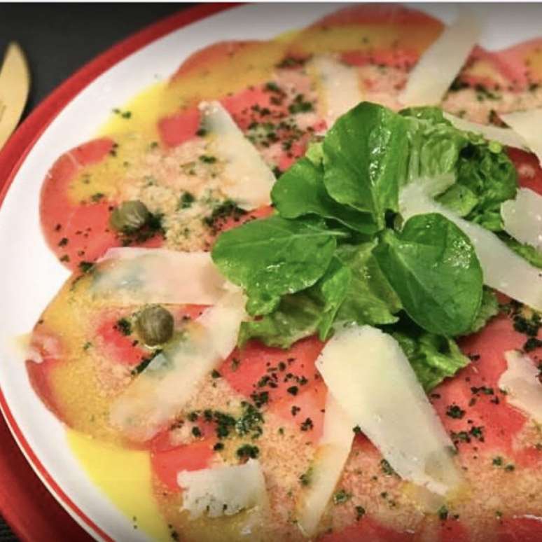 CARPACCIO COM MOLHO DE MOSTARDA