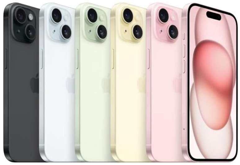 Todas as cores do iPhone 15, em tons pastéis