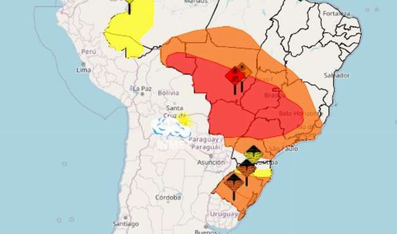 Inmet divulgou novo alerta de calor para o Brasil