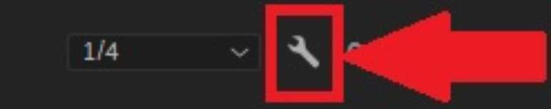 Clicando no &iacute;cone com uma chave de fenda voc&ecirc; consegue acessar outras op&ccedil;&otilde;es de qualidade do v&iacute;deo editado