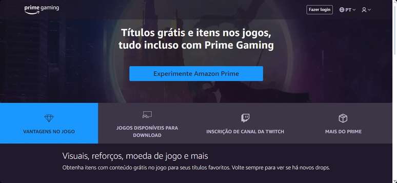 Prime: jogos gratuitos todos os meses!