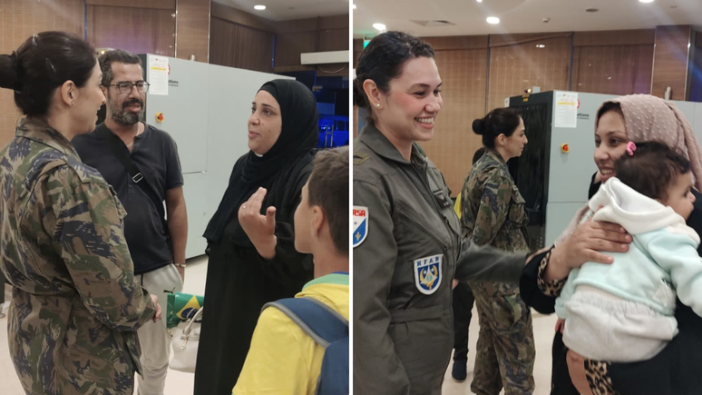 Os brasileiros foram recebidos por uma equipe médica da Força Aérea Brasileira (FAB)