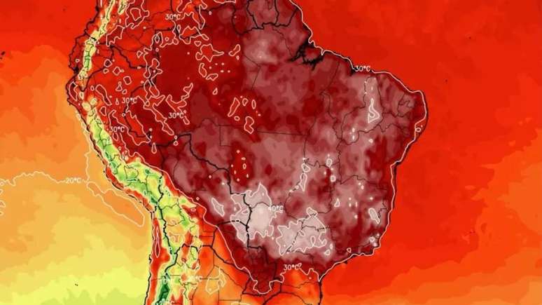Segundo a MetSul, esta onda de calor será uma das mais intensas da história do Brasil Crédito