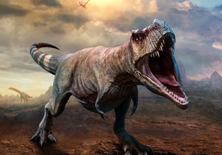 Fundo realista de t-rex