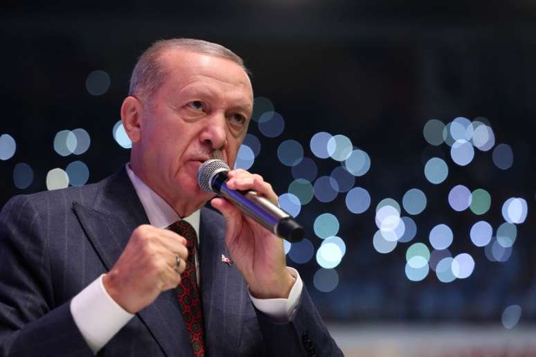 Presidente da Turquia Tayyip Erdogan
07/10/2023
Murat Cetinmuhurdar/Turkish Presidential Press Office/Handout via REUTERS