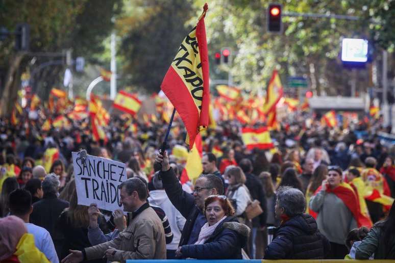 Protestos em Madri contra a lei de anistia