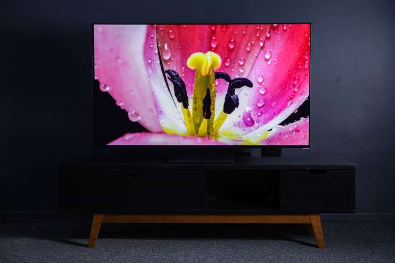 A Samsung OLED S90C é uma das melhores opções para quem quer uma tela de alta qualidade (Imagem: Ivo Meneghel Jr/Canaltech)