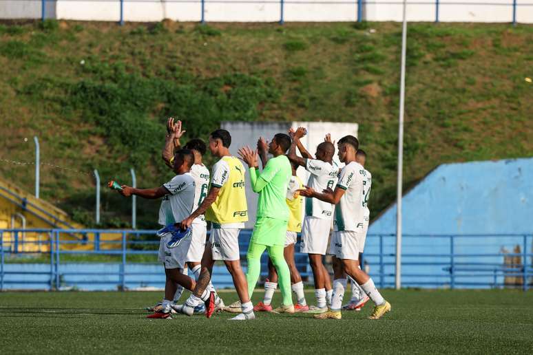 Elenco do Palmeiras classificado para a final do Paulista Sub-20. 