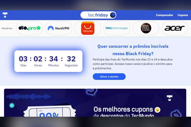 Receba notificações para saber o que realmente vale a pena comprar na Black Friday.