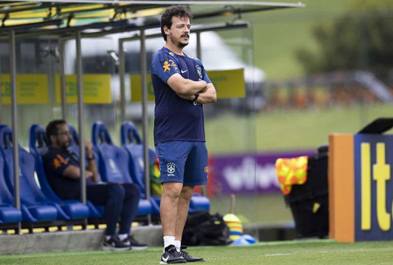 Fernando Diniz durante treino da Seleção Brasileira –