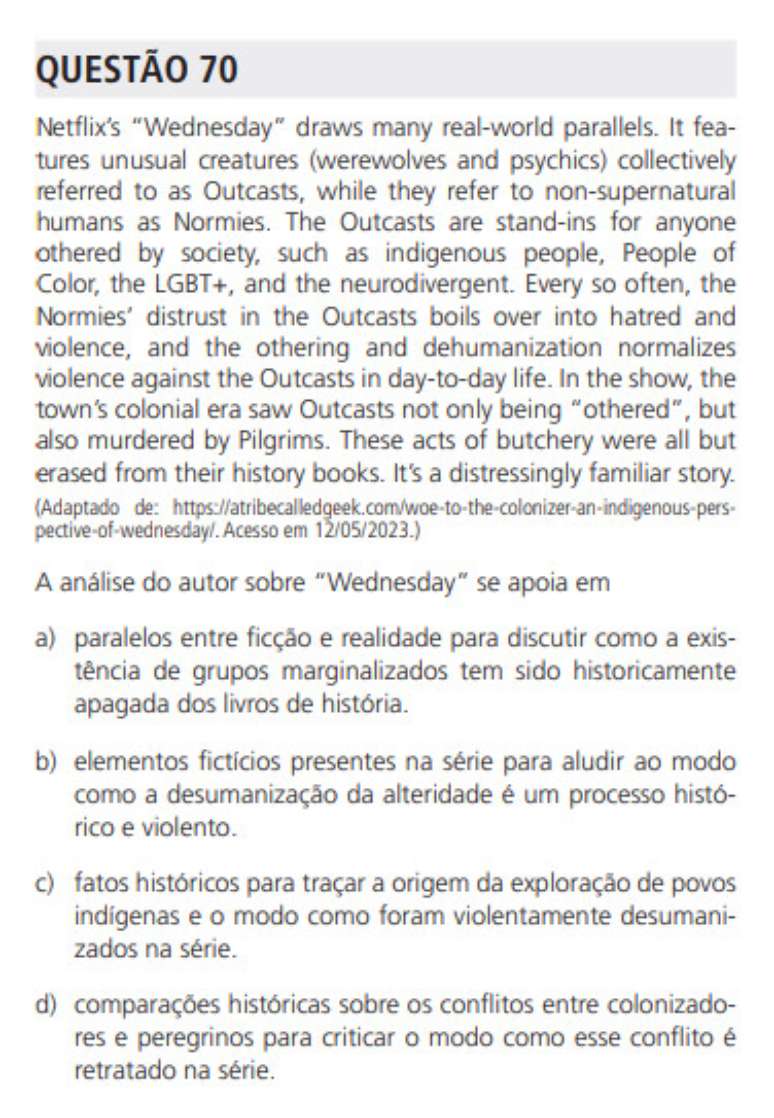 Quiz Wandinha  20 perguntas sobre a série da Wandinha [PARTE 02